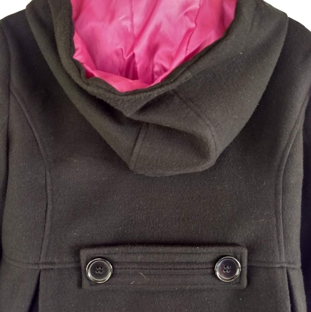 George▪️Black Hooded Dress Coat - Picture 5 of 7